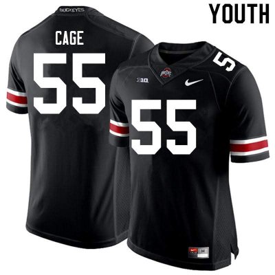 NCAA Ohio State Buckeyes Youth #55 Jerron Cage Black Nike Football College Jersey NHF1445VG